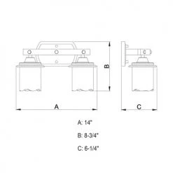 Budget ✨ Patriot Lighting® Halifax Black Walnut 2 Light Vanity Light ❤️ -Patriot Light Store W0182 DWG