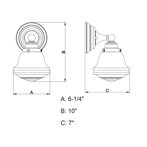 Cheap ✨ Patriot Lighting® Huntley Oil Rubbed Bronze 1 Light Vanity Light ⭐ 6 Cheap ✨ Patriot Lighting® Huntley Oil Rubbed Bronze 1 Light Vanity Light ⭐ - Image 4