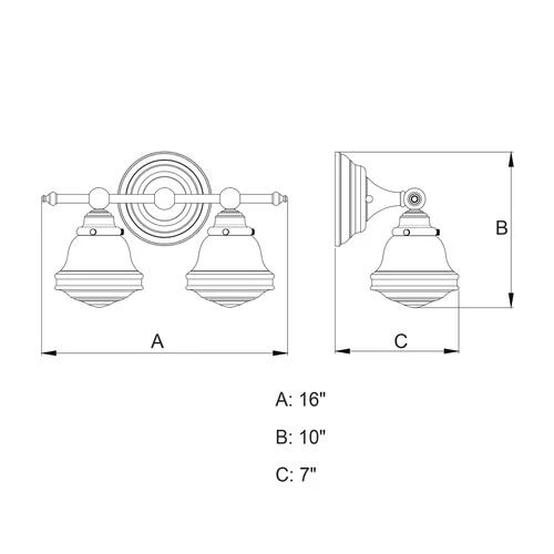 Best Pirce 🎉 Patriot Lighting® Huntley Oil Rubbed Bronze 2 Light Vanity Light 🤩 8 Best Pirce 🎉 Patriot Lighting® Huntley Oil Rubbed Bronze 2 Light Vanity Light 🤩 - Image 6