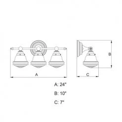 Best Pirce 🎉 Patriot Lighting® Huntley Oil Rubbed Bronze 3 Light Vanity Light 😉 9 Best Pirce 🎉 Patriot Lighting® Huntley Oil Rubbed Bronze 3 Light Vanity Light 😉 -Patriot Light Store W0190 DWG