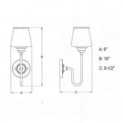 New 🎁 Patriot Lighting® Kelsy Chrome 1 Light Vanity Light ✨ -Patriot Light Store W0202 DWG