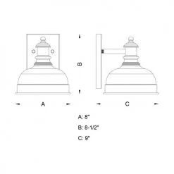Cheapest ⭐ Patriot Lighting® Keenan Oil Rubbed Bronze Wall Light 🌟 -Patriot Light Store W0226 DWG
