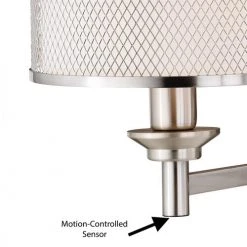 Outlet ❤️ Patriot Lighting® Polk Satin Nickel 1 Light Wall Light 🌟 -Patriot Light Store W0259 3