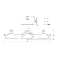 Coupon ✔️ Patriot Lighting® Akron Oil Rubbed Bronze 3 Light Vanity Light ⌛ 9 Coupon ✔️ Patriot Lighting® Akron Oil Rubbed Bronze 3 Light Vanity Light ⌛ -Patriot Light Store W0285 DWG