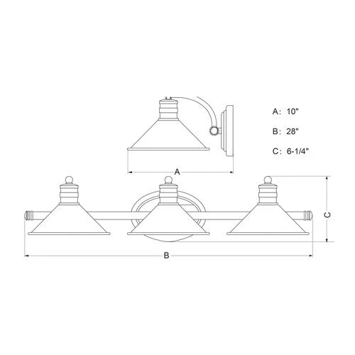 Coupon ✔️ Patriot Lighting® Akron Oil Rubbed Bronze 3 Light Vanity Light ⌛ 6 Coupon ✔️ Patriot Lighting® Akron Oil Rubbed Bronze 3 Light Vanity Light ⌛ - Image 4