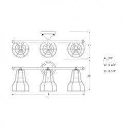 Brand new ❤️ Patriot Lighting® Clybourn Oil Rubbed Bronze 3 Light Vanity Light 😀 -Patriot Light Store W0313 DWG