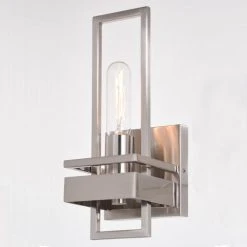 Deals ⭐ Patriot Lighting® Marquis Satin Nickel 1 Light Wall Light 😀 -Patriot Light Store W0344 3