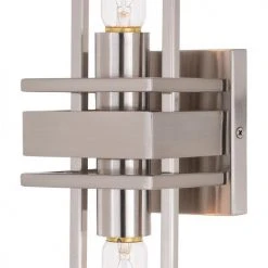 Buy 🤩 Patriot Lighting® Marquis Satin Nickel 2 Light Wall Light 😍 -Patriot Light Store W0346 1