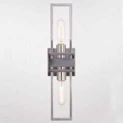 Buy 🤩 Patriot Lighting® Marquis Satin Nickel 2 Light Wall Light 😍 -Patriot Light Store W0346 4