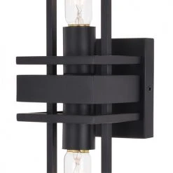 Flash Sale ⭐ Patriot Lighting® Marquis Matte Black 2 Light Wall Light 😉 -Patriot Light Store W0347 1