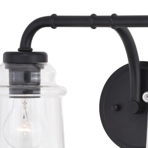 Outlet 🎉 Patriot Lighting® Toledo Matte Black 2 Light Vanity Light ⭐ 4 Outlet 🎉 Patriot Lighting® Toledo Matte Black 2 Light Vanity Light ⭐ - Image 2