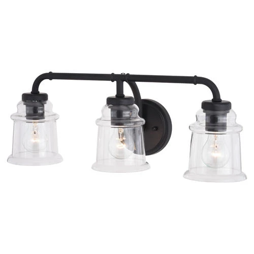 Flash Sale ✨ Patriot Lighting® Toledo Matte Black 3 Light Vanity Light 💯 3 Flash Sale ✨ Patriot Lighting® Toledo Matte Black 3 Light Vanity Light 💯