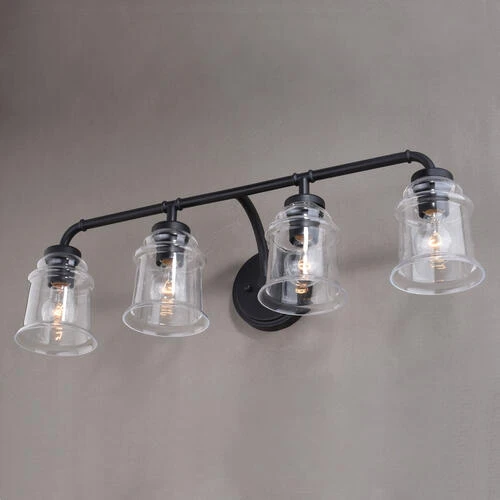 Buy 💯 Patriot Lighting® Toledo Matte Black 4 Light Vanity Light ✨ 7 Buy 💯 Patriot Lighting® Toledo Matte Black 4 Light Vanity Light ✨ - Image 5