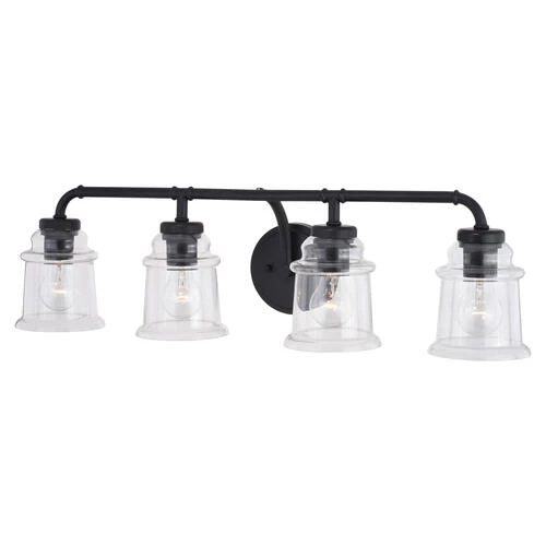 Buy 💯 Patriot Lighting® Toledo Matte Black 4 Light Vanity Light ✨ 3 Buy 💯 Patriot Lighting® Toledo Matte Black 4 Light Vanity Light ✨