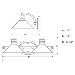 Best Sale ⭐ Patriot Lighting® Akron Matte White 2 Light Vanity Light ⌛ -Patriot Light Store W0376 DWG