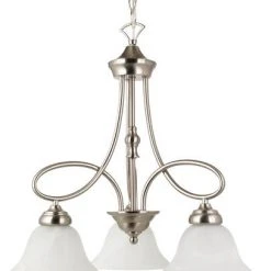 Budget 👍 Patriot Lighting Rianto 3-Light Brushed Nickel Chandelier ❤️