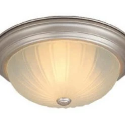 New 🥰 Patriot Lighting® Cornwall Brushed Nickel 3-Light Flush Mount Ceiling Light ⭐
