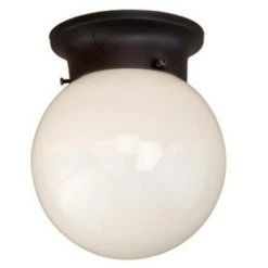 Top 10 🎉 Patriot Lighting® Globe Bronze 1-Light Flush Mount Ceiling Light 🎁