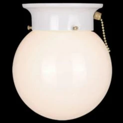 Outlet 🤩 Patriot Lighting® Amity White 1-Light Flush Mount Ceiling Light 🌟