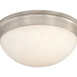Best Sale 🎁 Patriot Lighting® Tertial II Brushed Nickel 2-Light Flush Mount Ceiling Light 👏