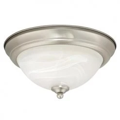 New 💯 Patriot Lighting® Payton Satin Nickel Integrated LED Flush Mount Ceiling Light 👏