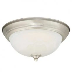 Budget 🤩 Patriot Lighting® Payton Satin Nickel Integrated LED Flush Mount Ceiling Light ⌛