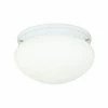 Outlet ✔️ Patriot Lighting® Mushroom White 2-Light Flush Mount Ceiling Light 🎉 -Patriot Light Store vx cc5829wm