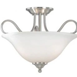 Brand new 🎁 Patriot Lighting® Samantha Satin Nickel 3-Light Semi-Flush Mount Ceiling Light ❤️