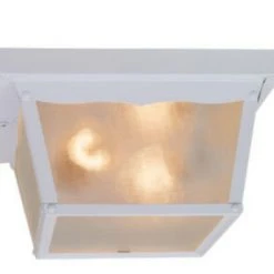 Promo 🛒  Patriot Lighting® McCormick White 2-Light Flush Mount Outdoor Ceiling Light 👍