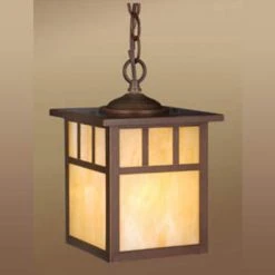 Hot Sale ⌛ Patriot Lighting® Mission 11" Burnished Bronze Outdoor Pendant Light 👍