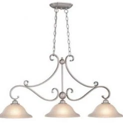Budget 🛒 Patriot Lighting® Monrovia Brushed Nickel 3-Light Island Light ⌛