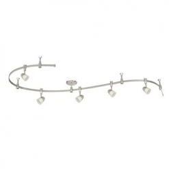 Flash Sale 🎉 Patriot Lighting® Sutton 5-Light Silver LED Flexible Track Lighting Set 😉