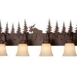 Promo 🌟 Patriot Lighting® Yellowstone 4-Light Burnished Bronze Vanity Light ✔️